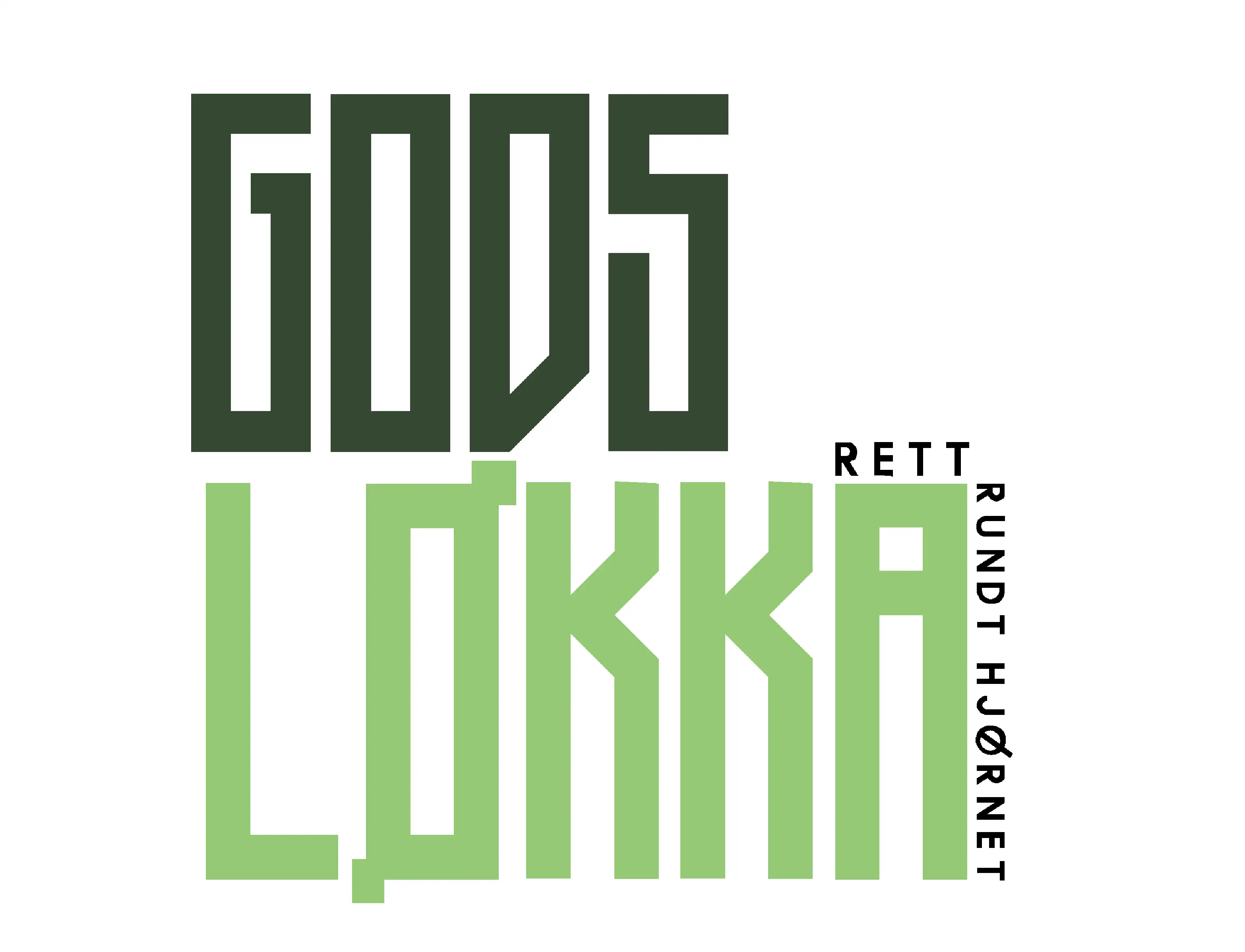 Logoen ble levert i stående, liggende og boksete, med og uten slagordet "rett rundt hjørnet".